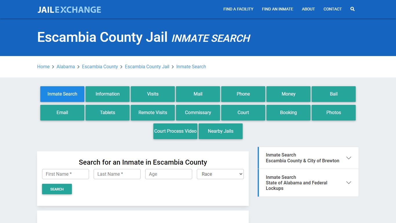 Escambia County Jail, AL Inmate Search: Roster & Mugshots